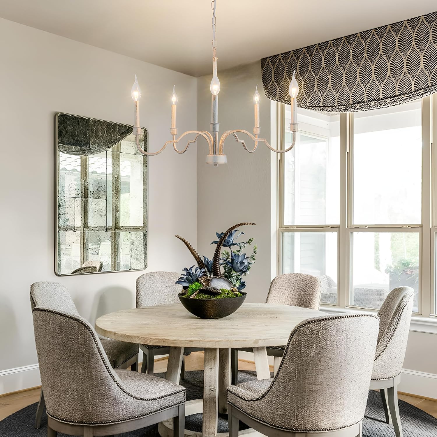 Oval Vintage Industrial Brass Chandelier - Letslighting