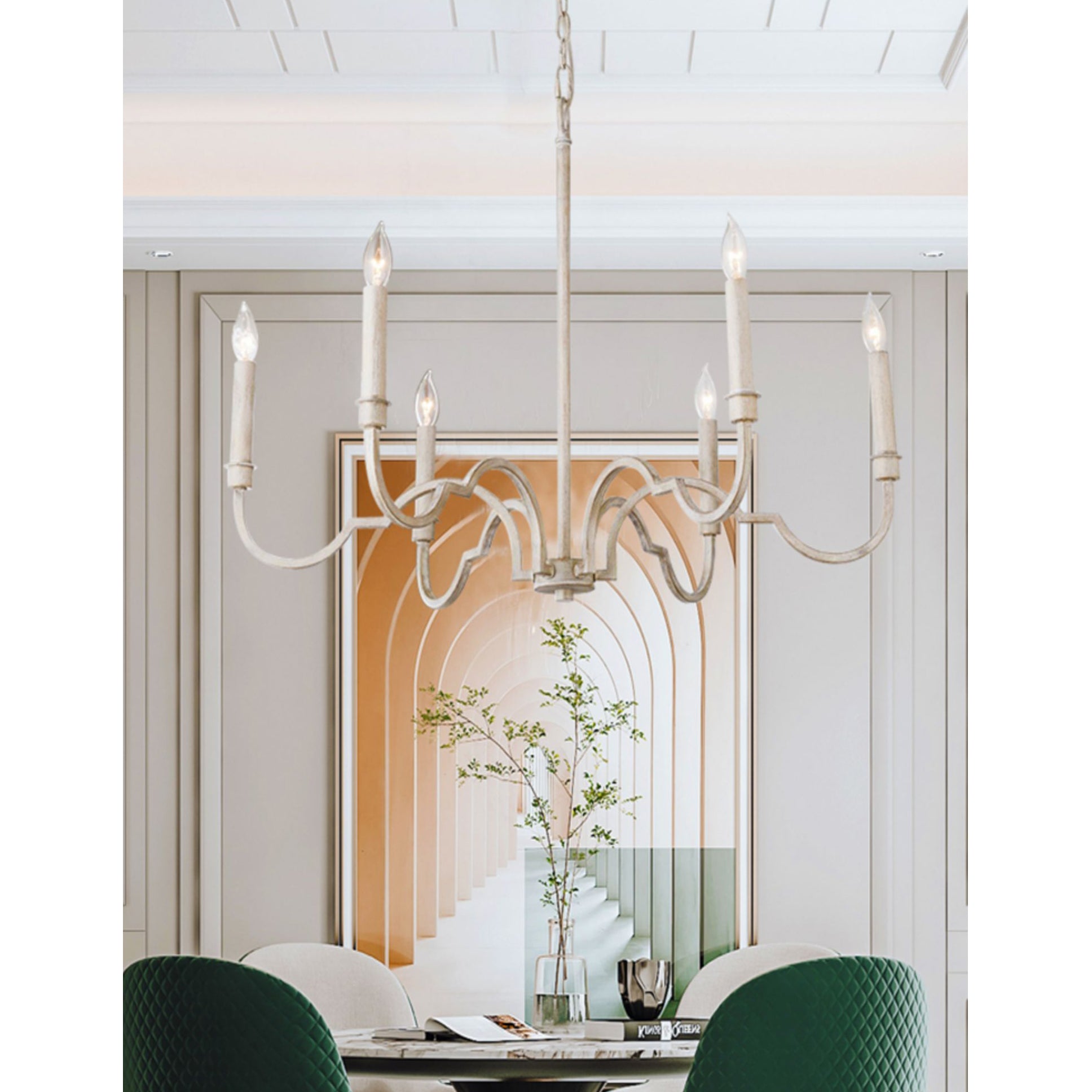 Oval Vintage Industrial Brass Chandelier - Letslighting
