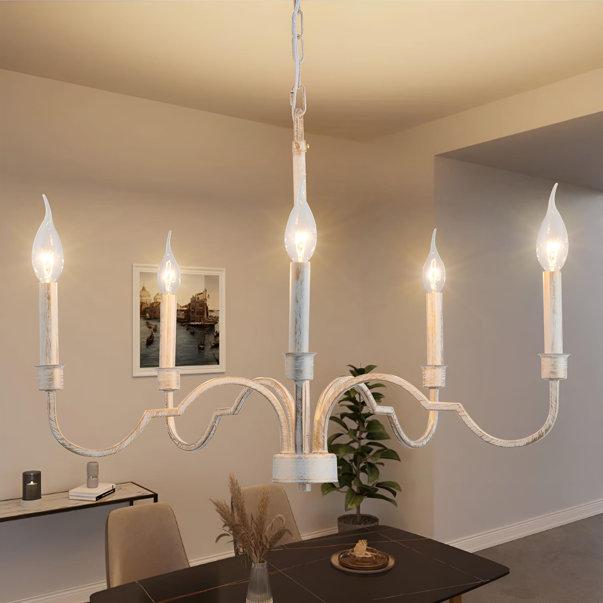 Oval Vintage Industrial Brass Chandelier - Letslighting