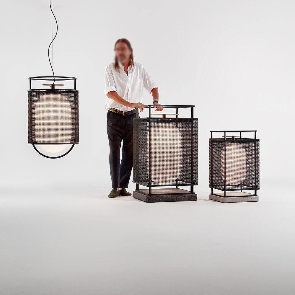 Solara Pendant Lamp Mesh Cylinder Brass Accent Industrial - Letslighting