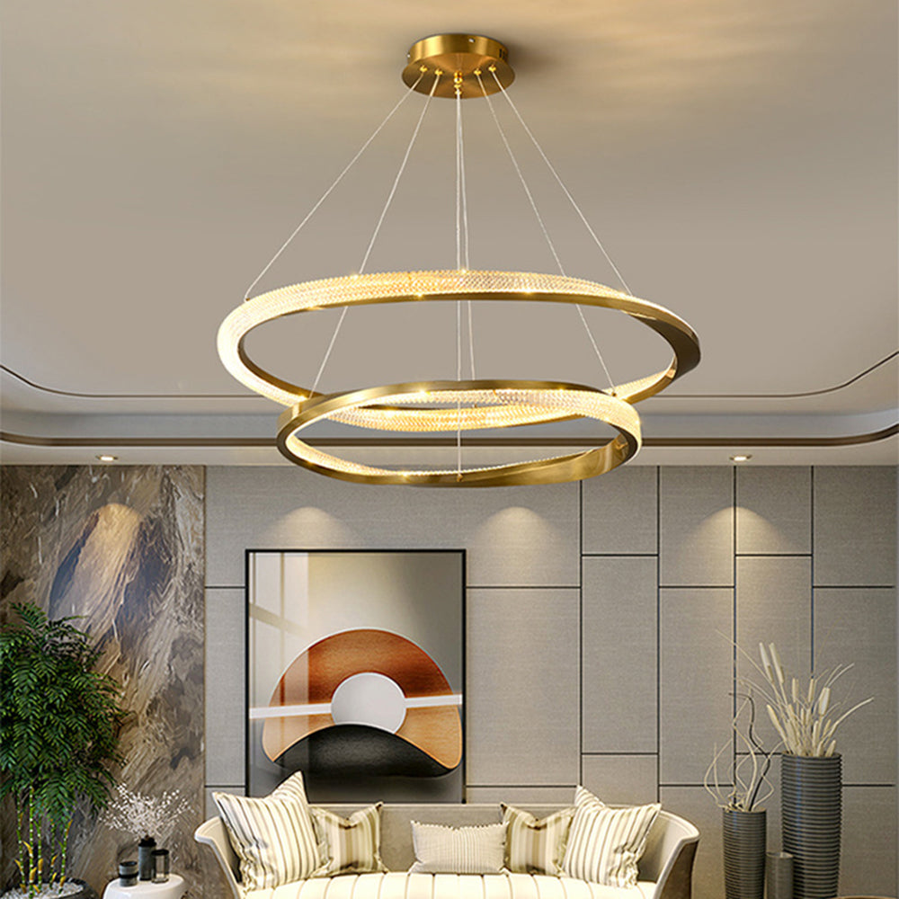 Arisha Minimalist Ring Spiral Shape Metal Pendant Light
