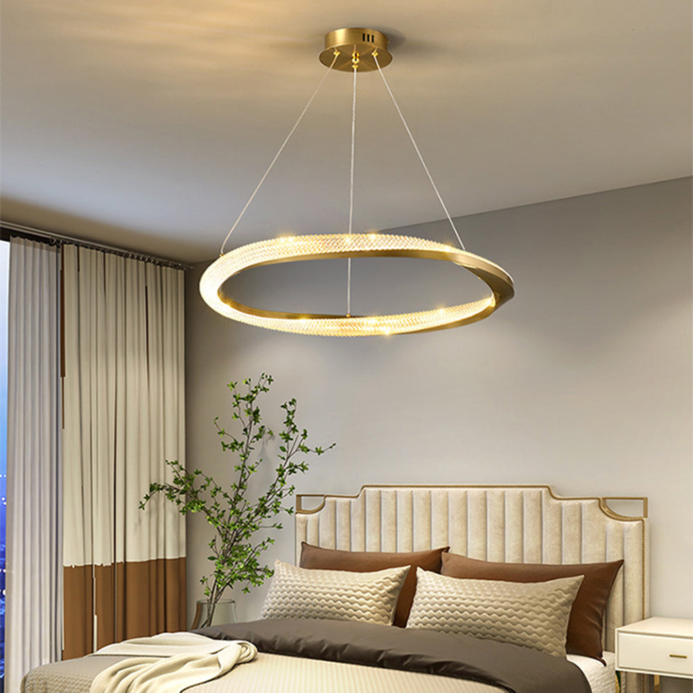 Arisha Minimalist Ring Spiral Shape Metal Pendant Light