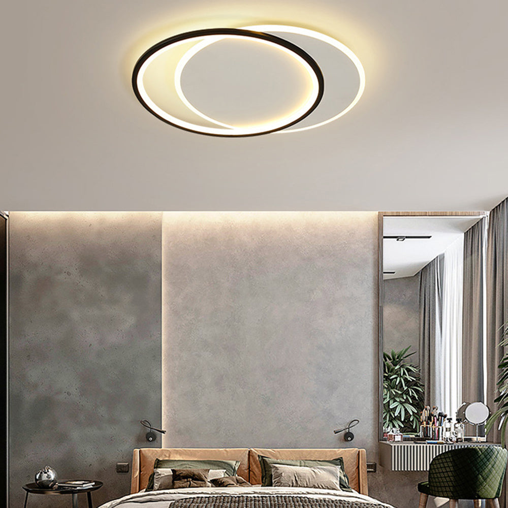 Quinn Modern Square Round Flush Mount Ceiling Light 