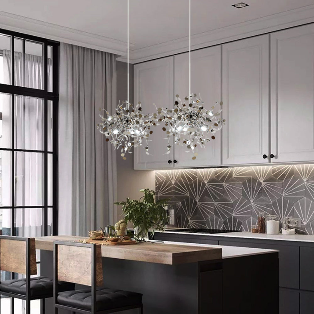 Olivia Artsy Classy Cluster Fireworks Pendant Light Metal