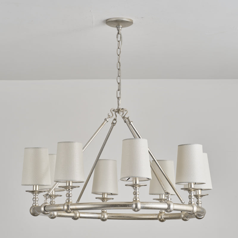 Unite Vintage Industrial Round Gold Chandelier - Letslighting