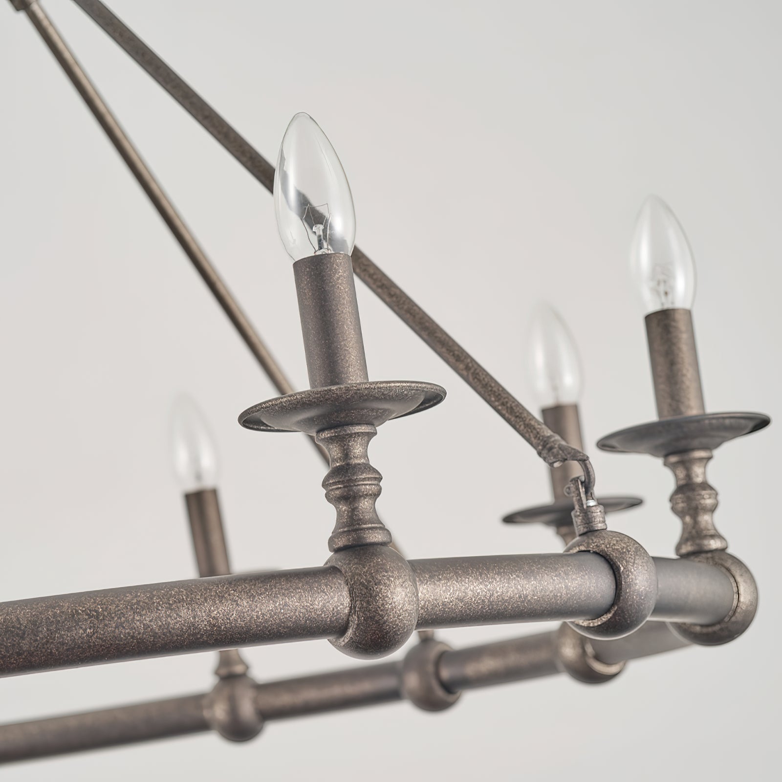 Unite Vintage Industrial Round Gold Chandelier - Letslighting