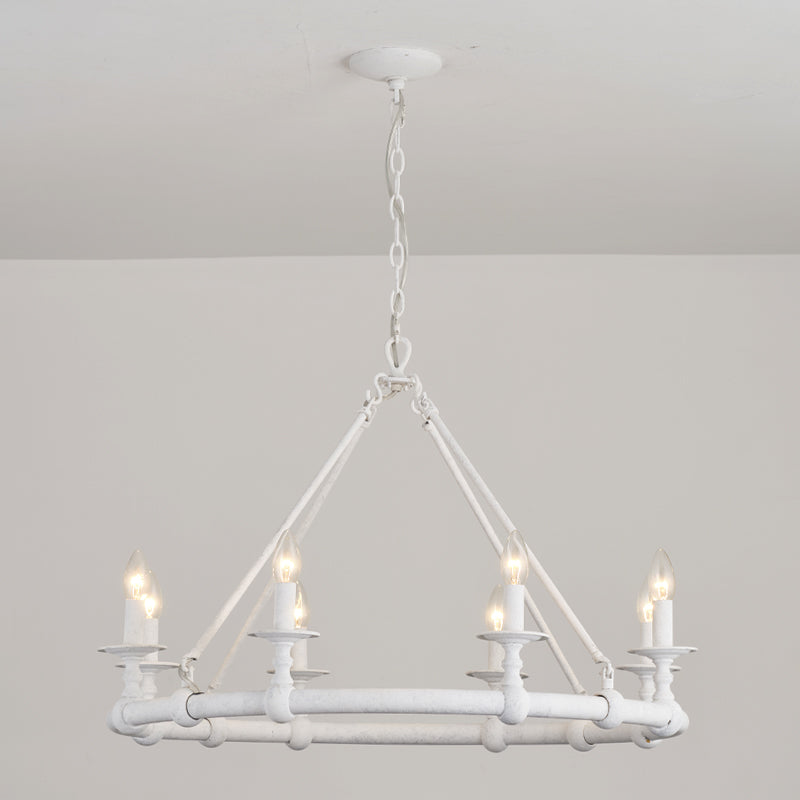 Unite Vintage Industrial Round Gold Chandelier - Letslighting