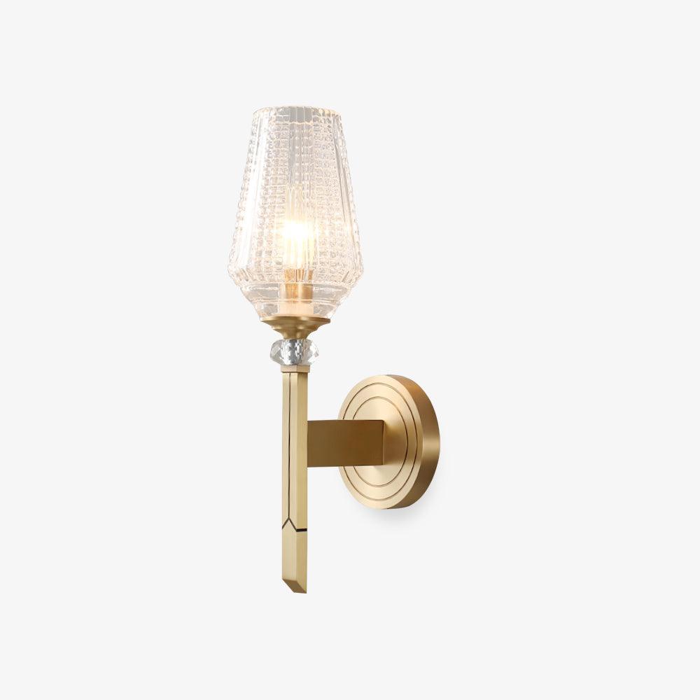Lustra Wall Light Brass Crystal Elegant - Letslighting