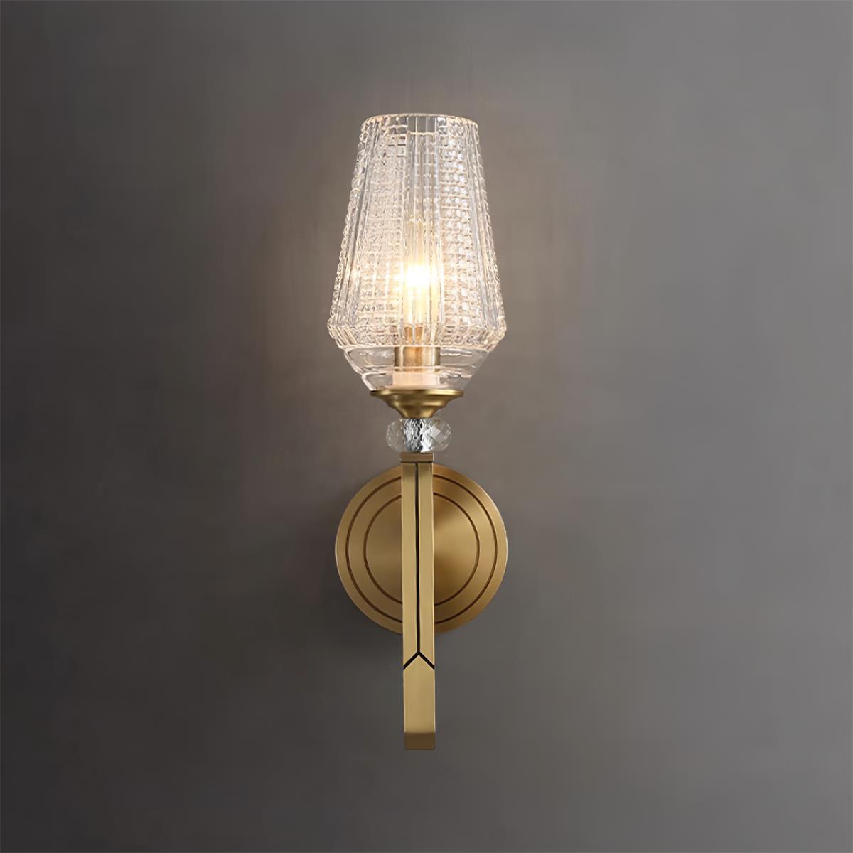 Lustra Wall Light Brass Crystal Elegant - Letslighting