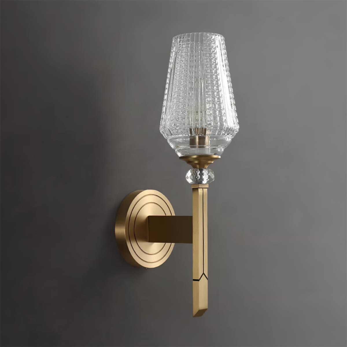 Lustra Wall Light Brass Crystal Elegant - Letslighting