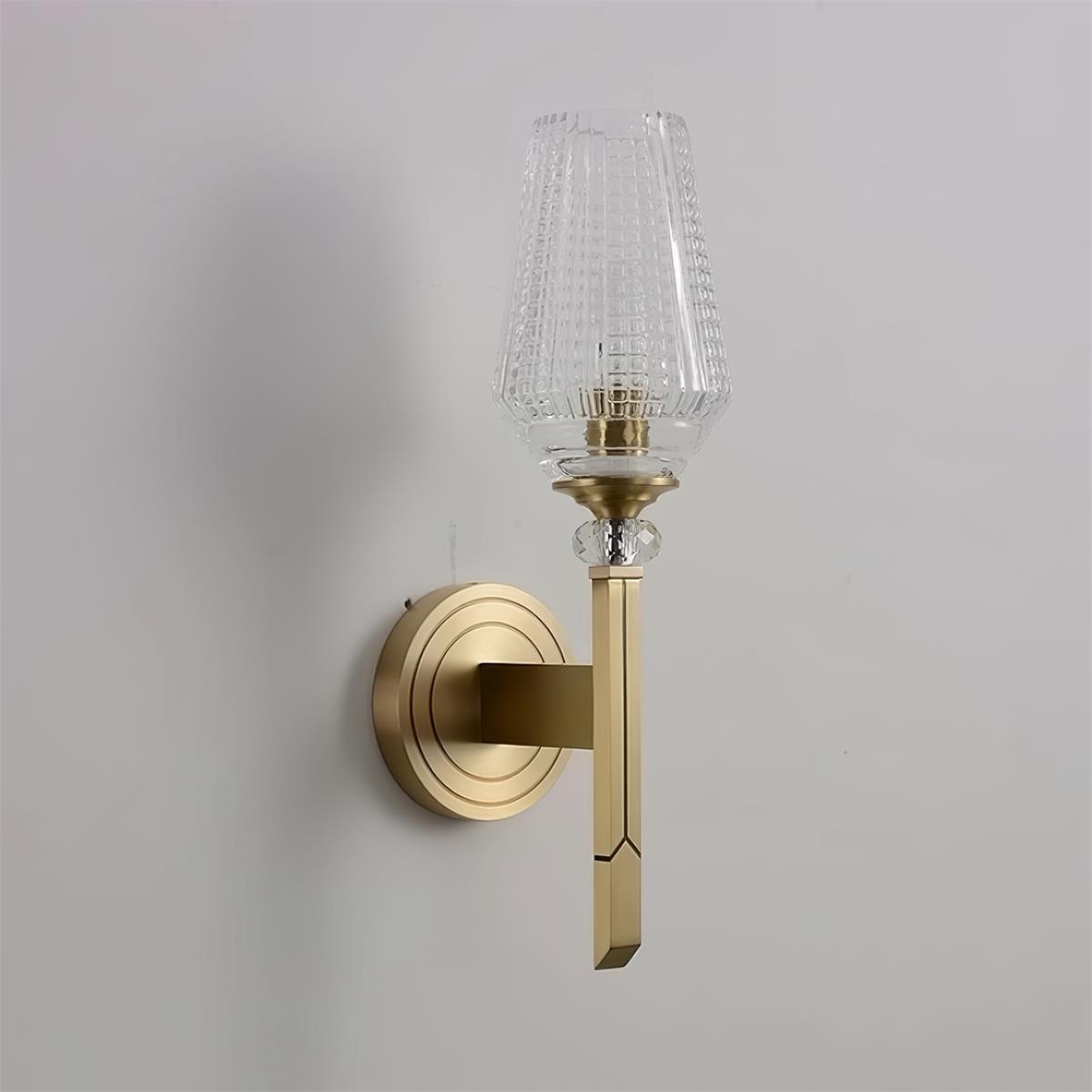 Lustra Wall Light Brass Crystal Elegant - Letslighting
