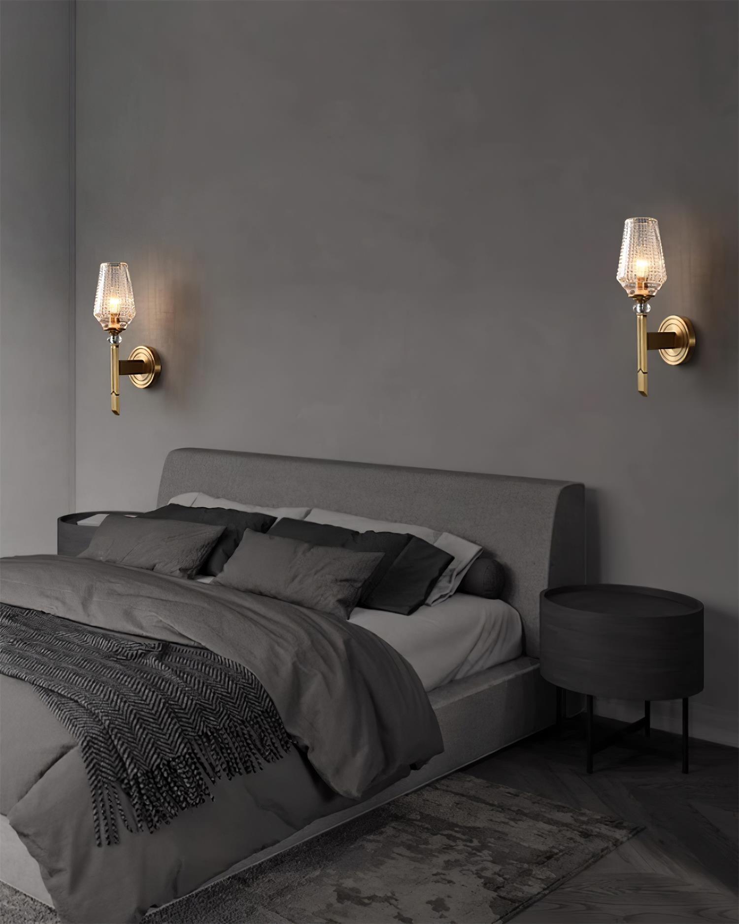 Lustra Wall Light Brass Crystal Elegant - Letslighting
