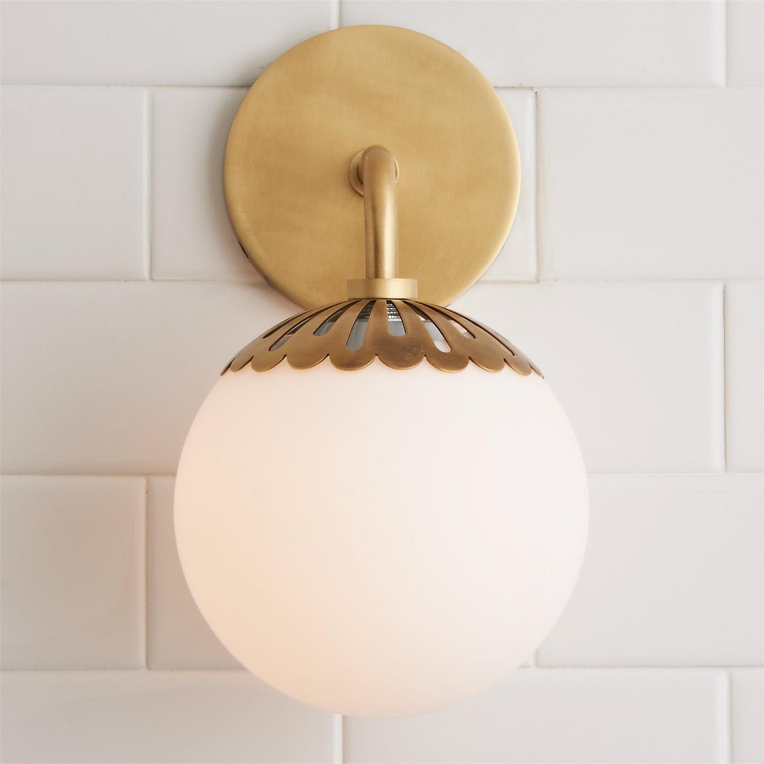 Valentina  Globe Glass Wall Lamp