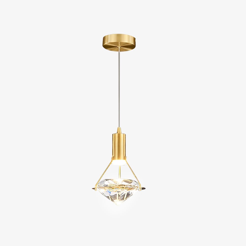 Elysianire Brass & Crystal Elegant Pendant Lamp - Letslighting