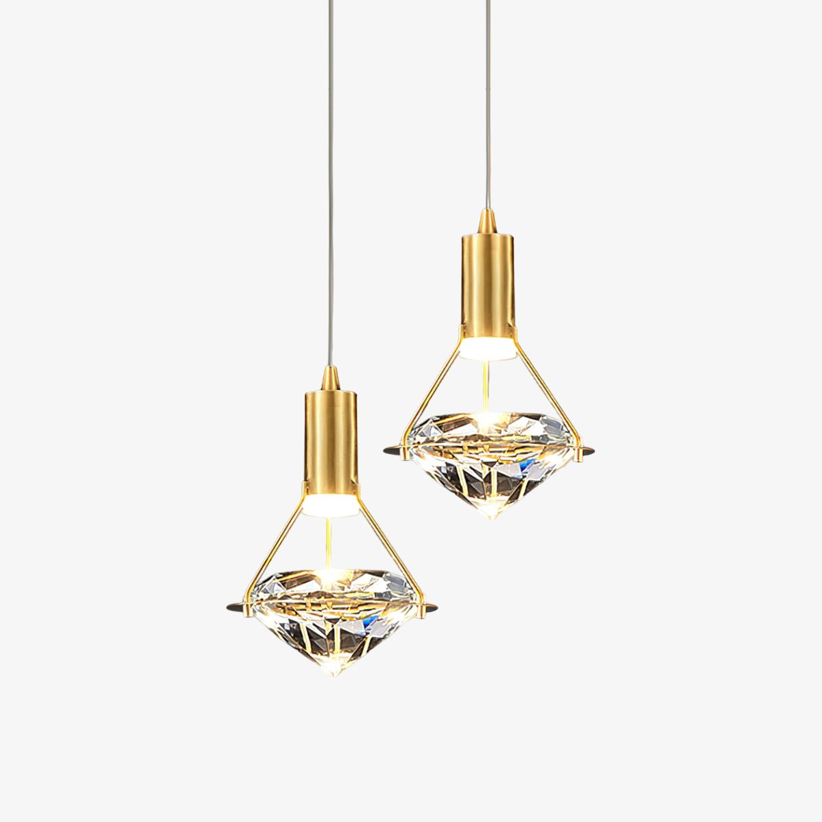 Elysianire Brass & Crystal Elegant Pendant Lamp - Letslighting