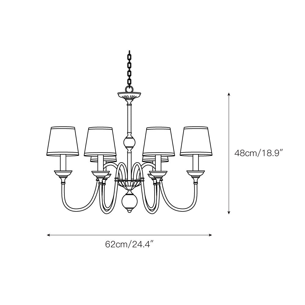 Blur Postmodern Luxury Brass Crystal Fabric Chandelier - Letslighting