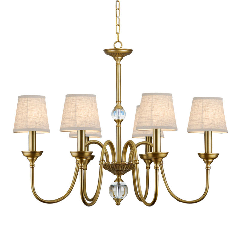 Blur Postmodern Luxury Brass Crystal Fabric Chandelier - Letslighting