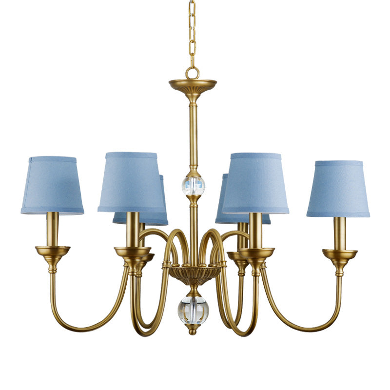 Blur Postmodern Luxury Brass Crystal Fabric Chandelier - Letslighting