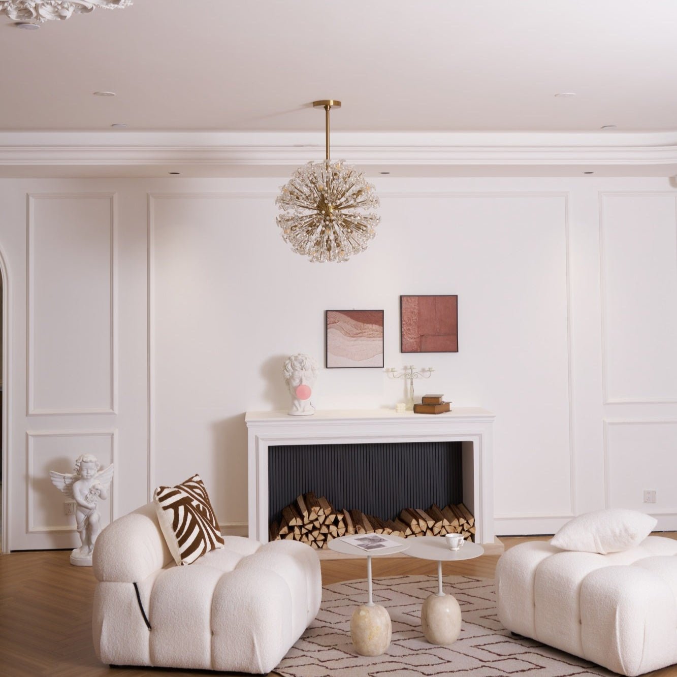 Aurora Chandelier Dickinson Gold Crystal Starburst - Letslighting