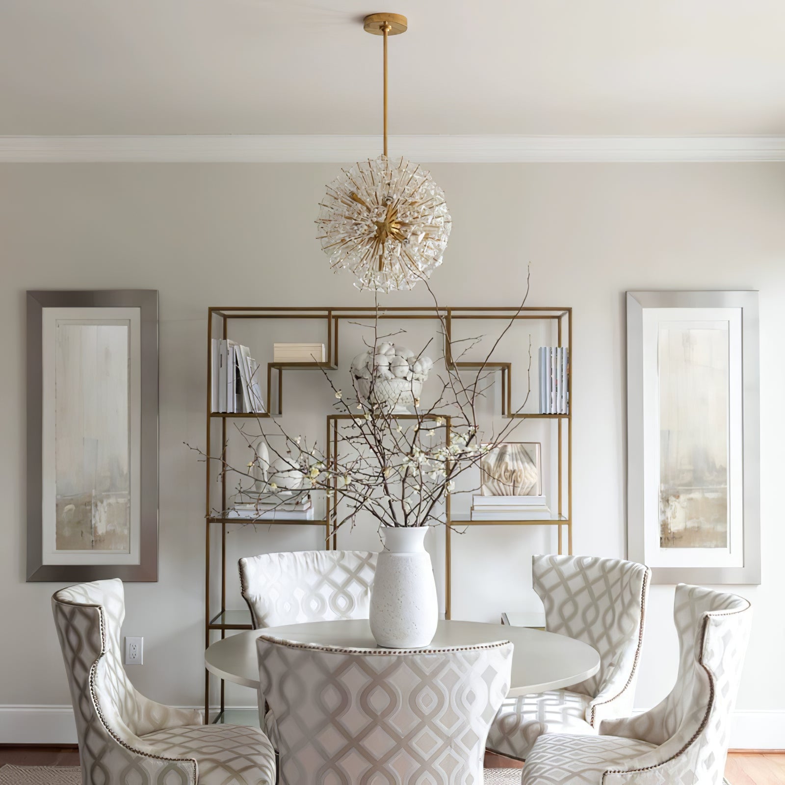 Aurora Chandelier Dickinson Gold Crystal Starburst - Letslighting