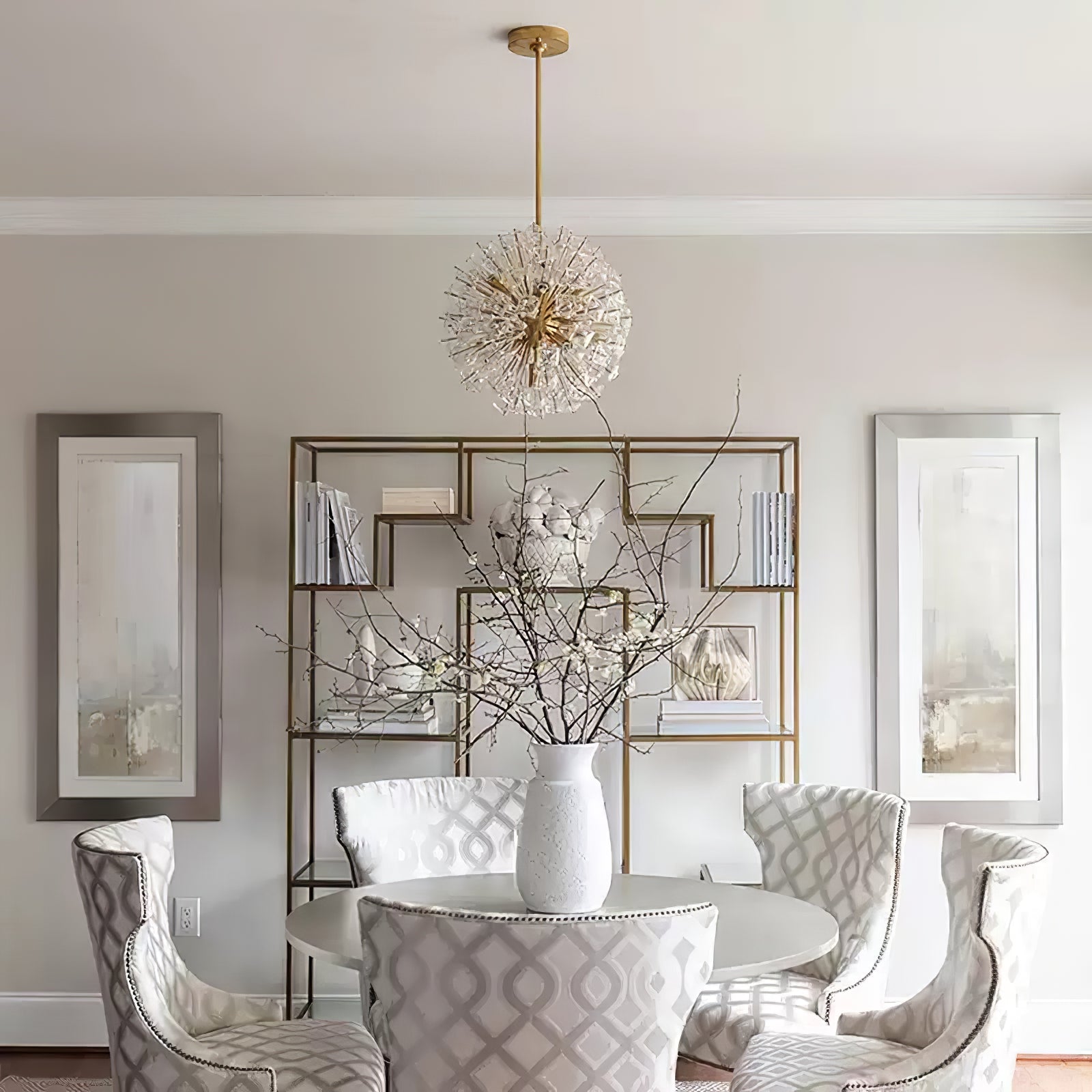 Aurora Chandelier Dickinson Gold Crystal Starburst - Letslighting