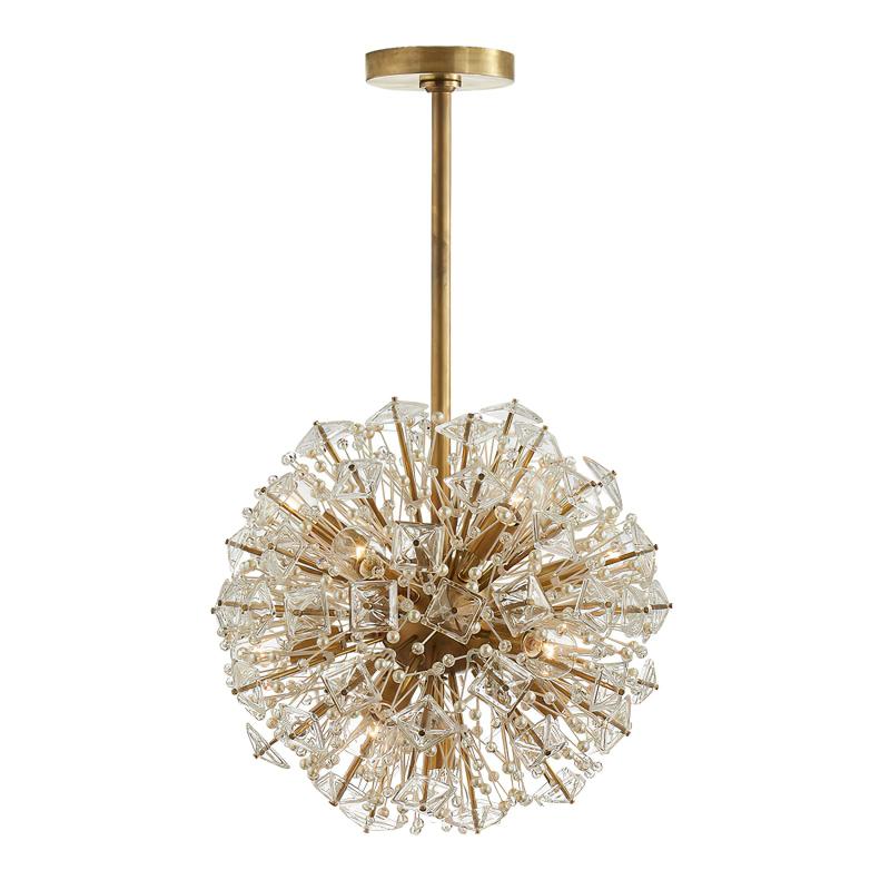 Aurora Chandelier Dickinson Gold Crystal Starburst - Letslighting