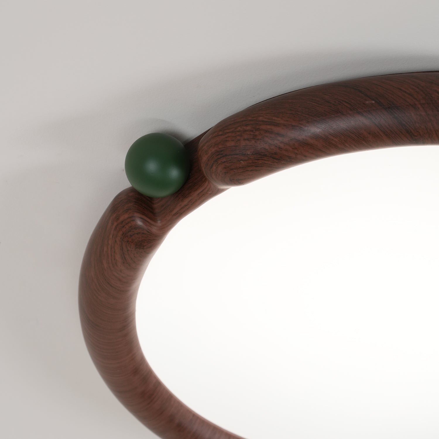 Ceiling Light Round Acrylic Panel Walnut Resin A/B Model Natural - Letslighting
