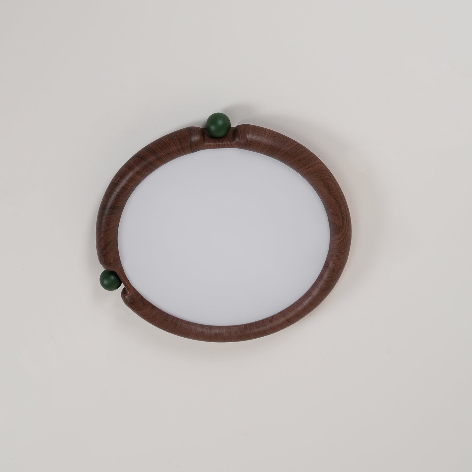 Ceiling Light Round Acrylic Panel Walnut Resin A/B Model Natural - Letslighting