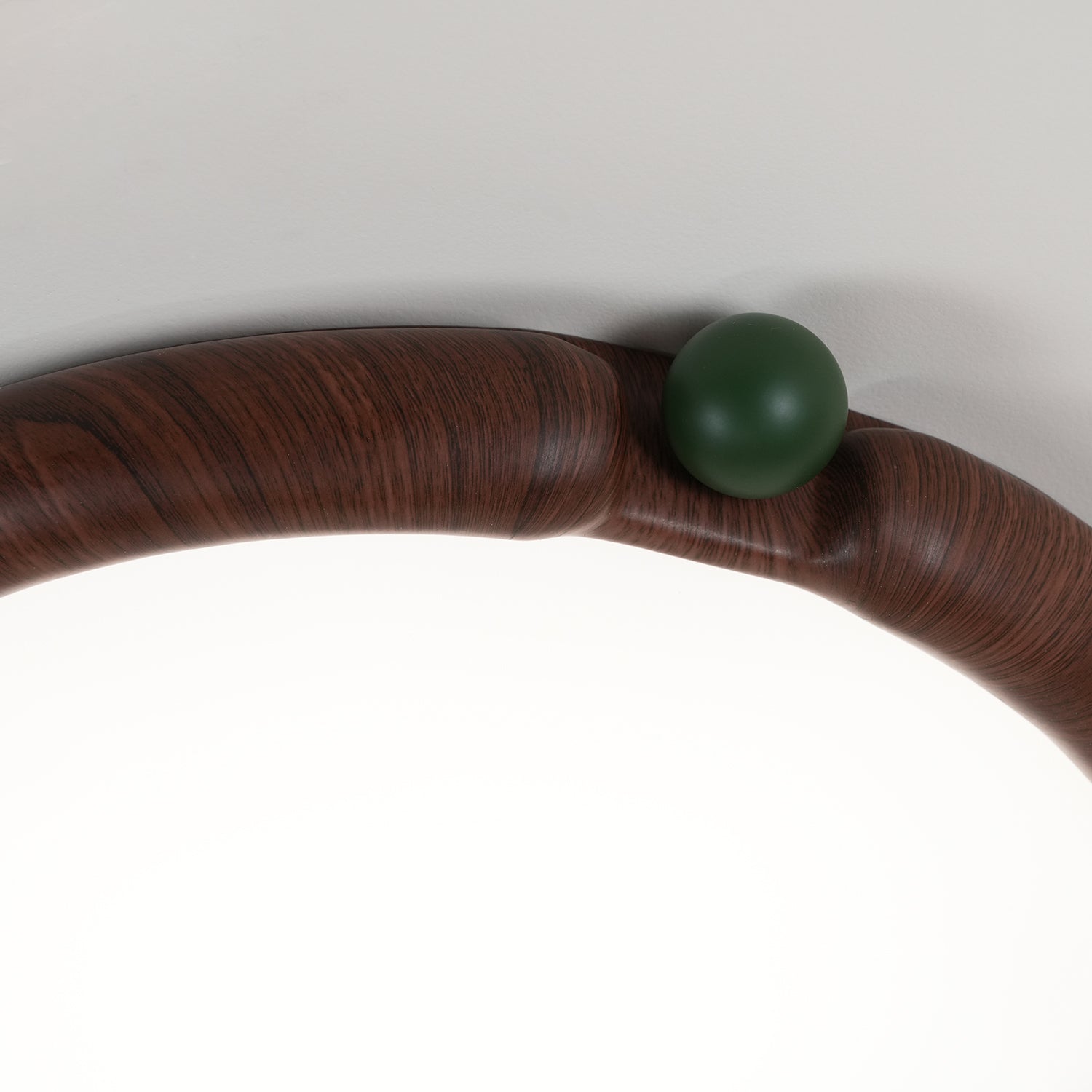 Ceiling Light Round Acrylic Panel Walnut Resin A/B Model Natural - Letslighting