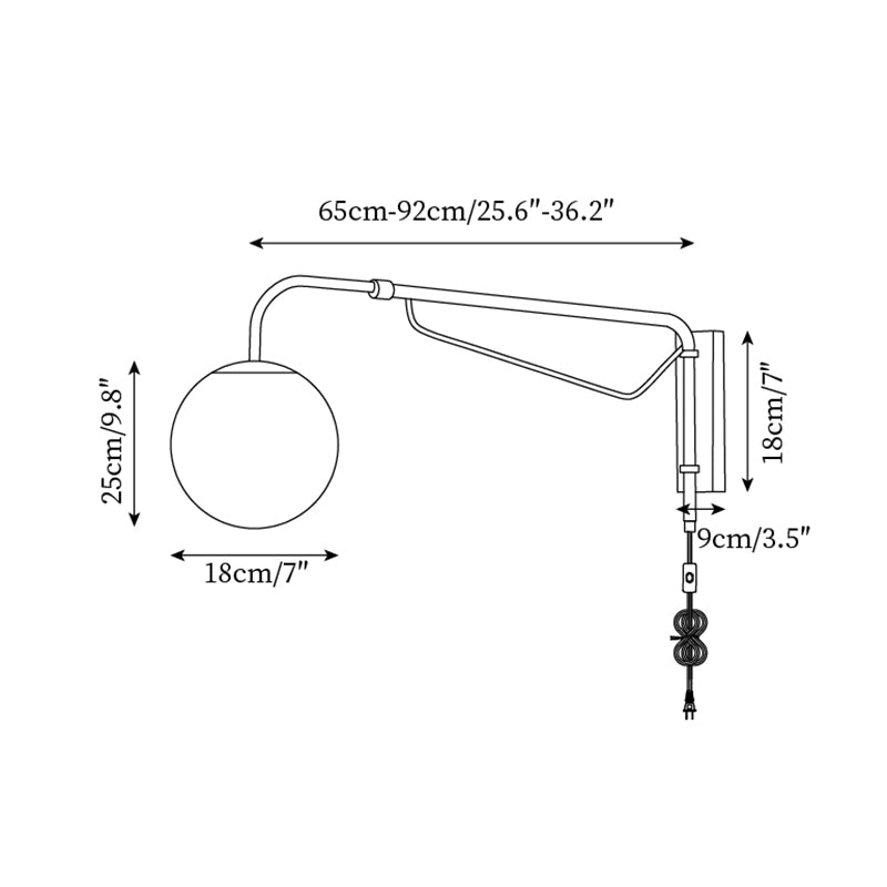 Orbit Modern Swing Arm Wall Lamp - Letslighting