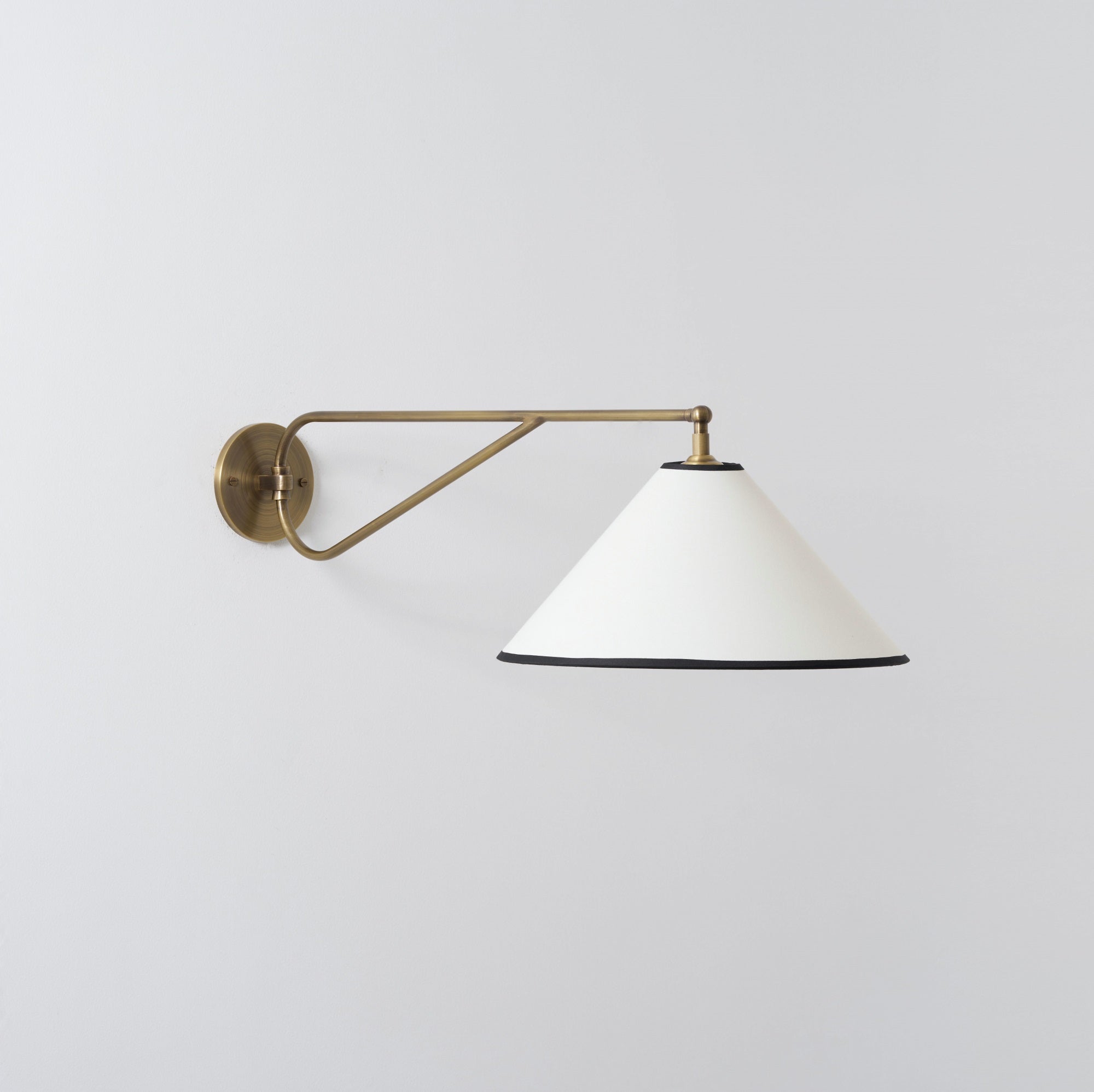 Hymn Vintage Brass Fabric Wall Lamp - Letslighting