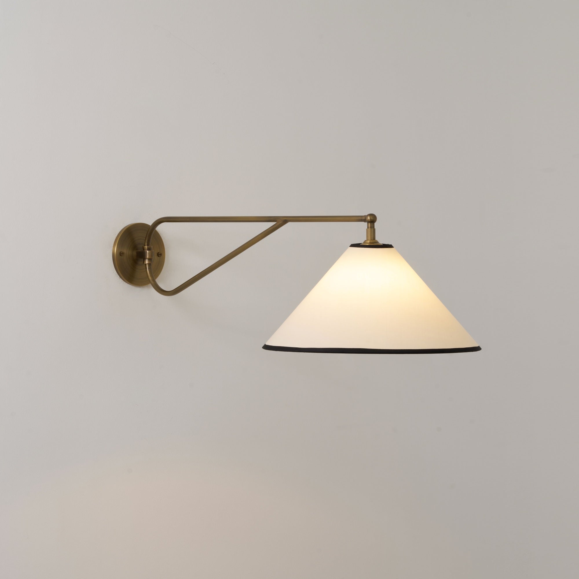 Hymn Vintage Brass Fabric Wall Lamp - Letslighting