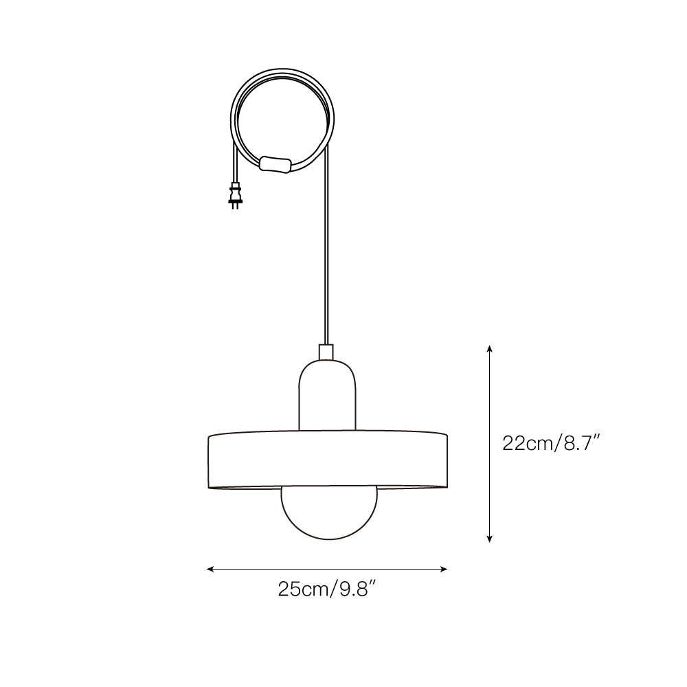 Jovial Minimalist Disc Orb Swag Glass Pendant Lights Plug-in - Letslighting