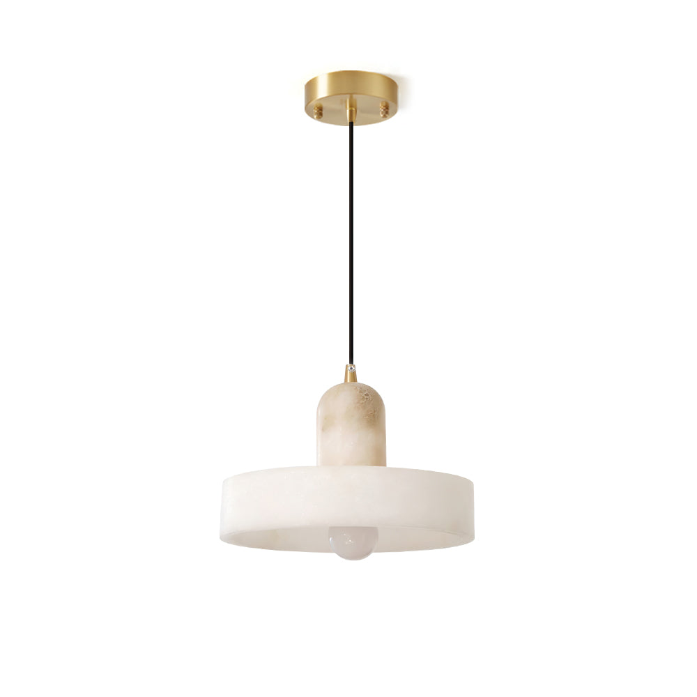 Luste Disc Orb Alabaster Pendant Light - Letslighting