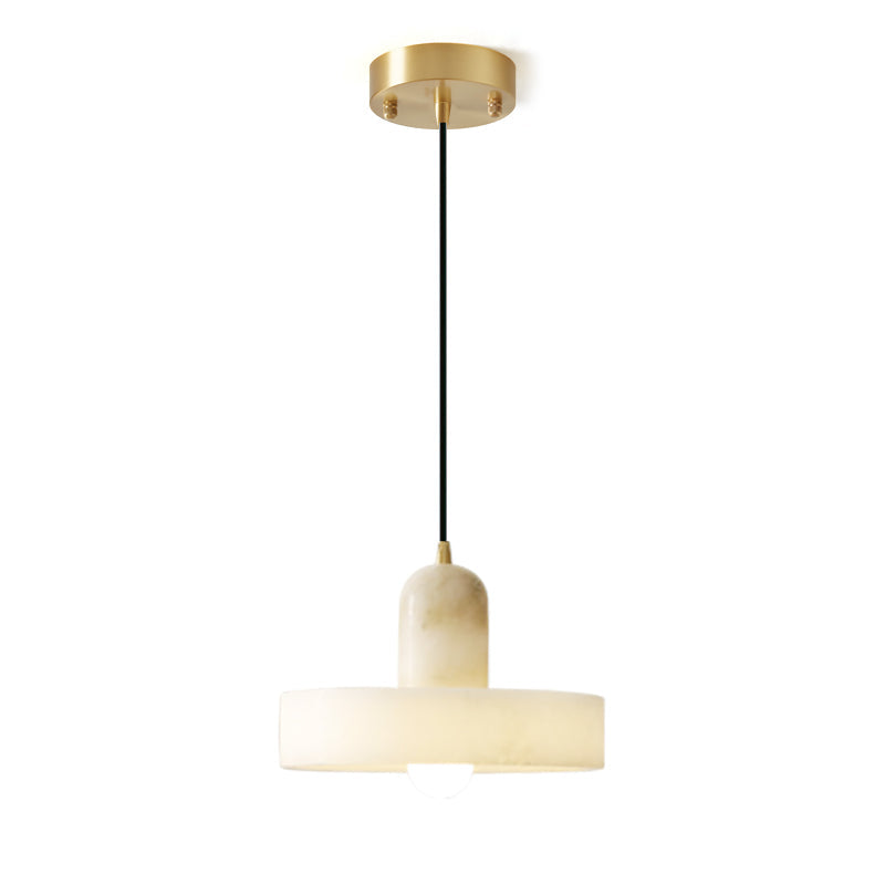 Luste Disc Orb Alabaster Pendant Light - Letslighting
