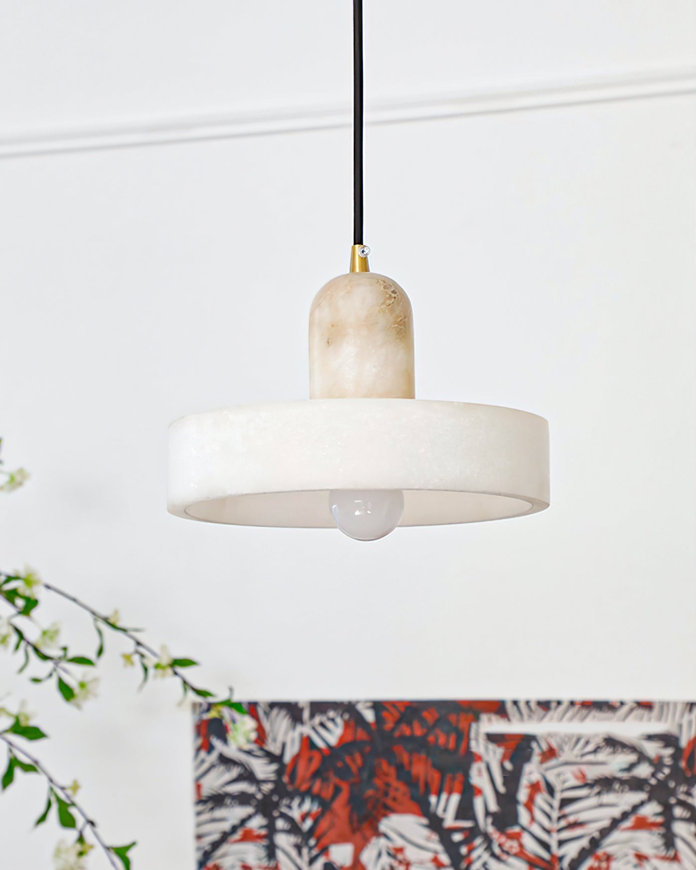 Luste Disc Orb Alabaster Pendant Light - Letslighting