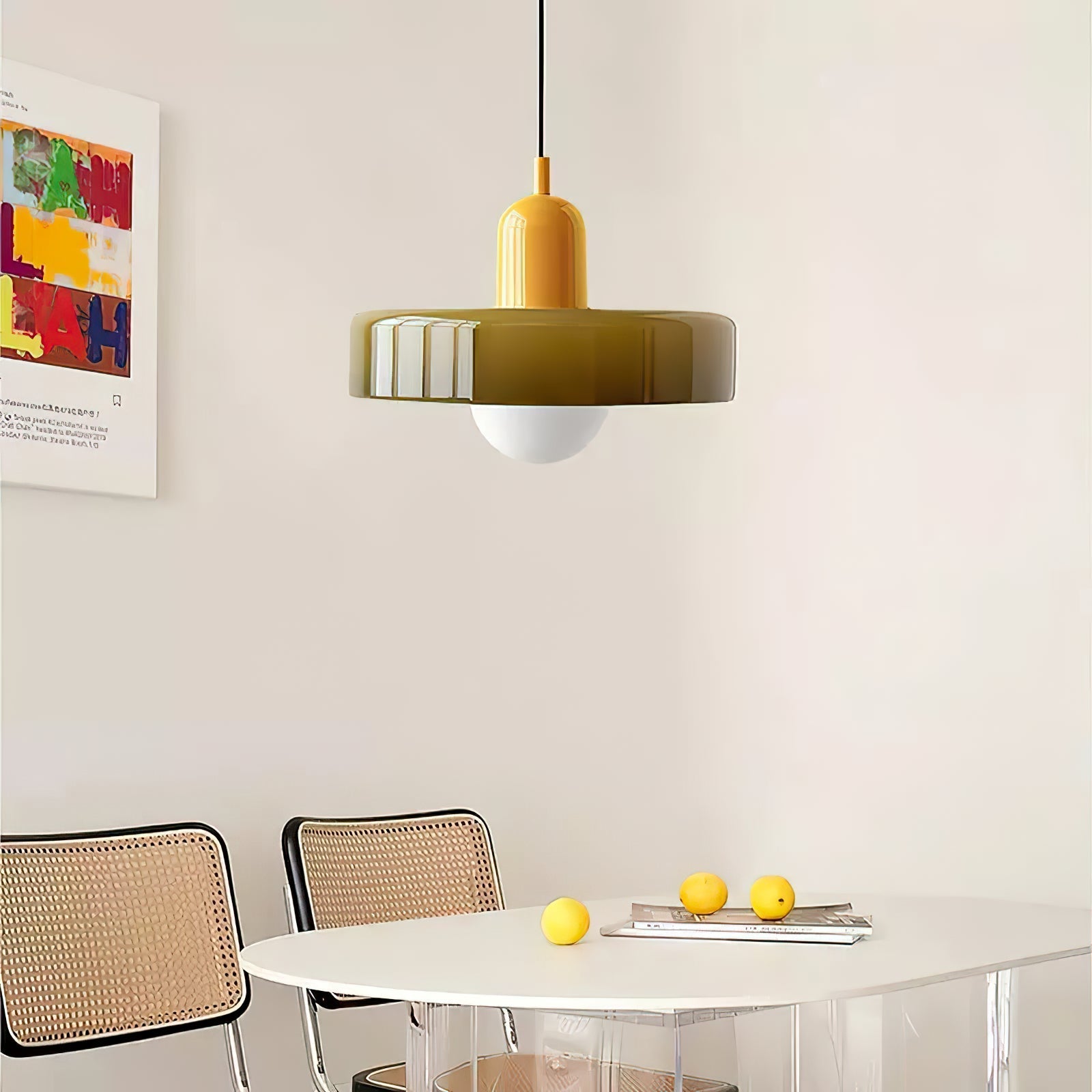 Ideal Modern Minimalist Disc Orb Glass Pendant Light - Letslighting