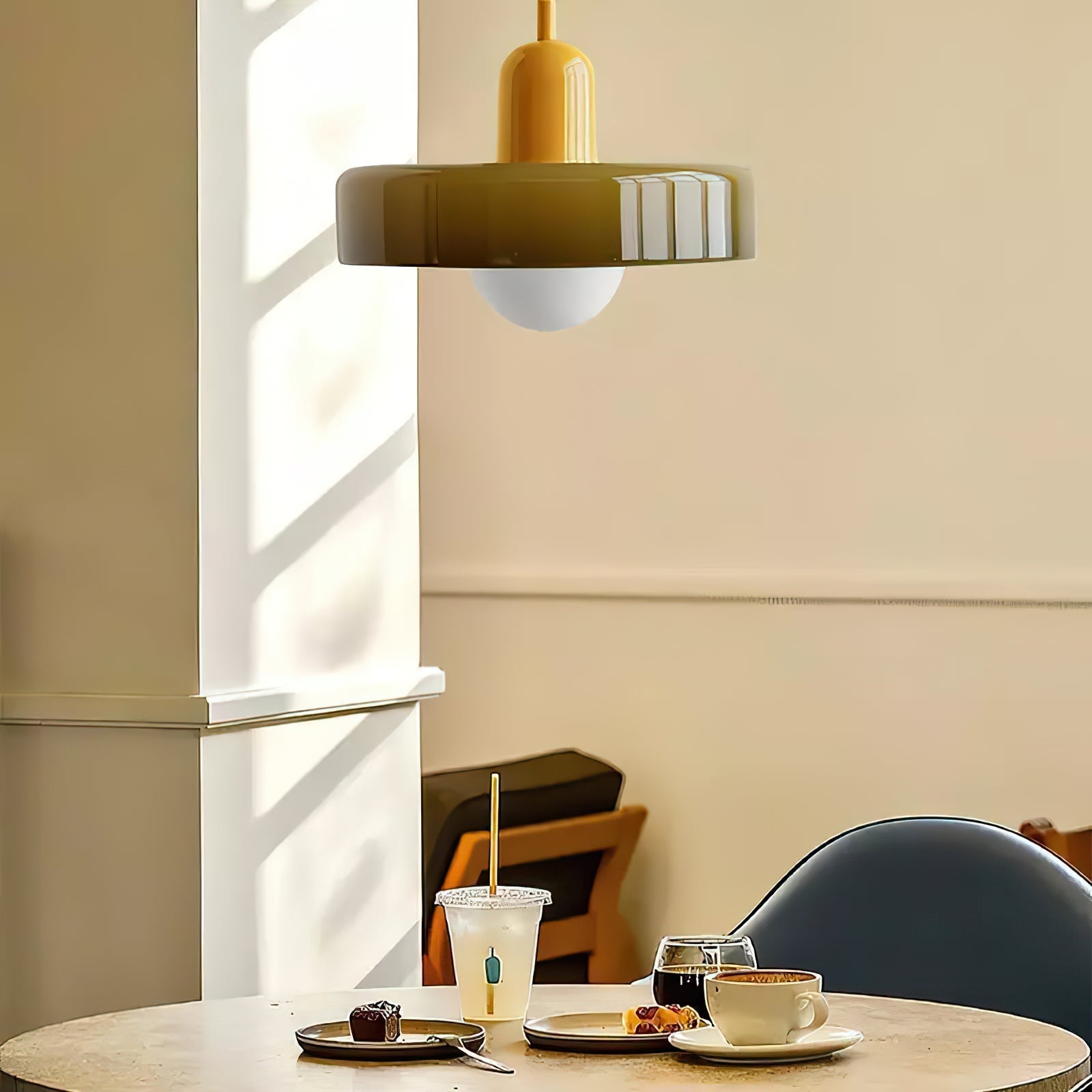 Ideal Modern Minimalist Disc Orb Glass Pendant Light - Letslighting
