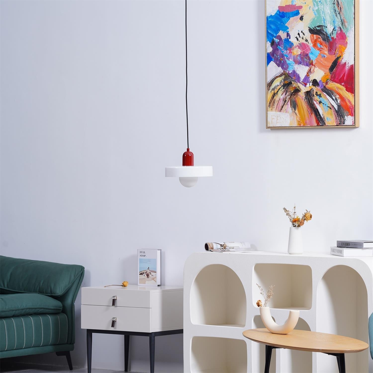 Jovial Minimalist Disc Orb Swag Glass Pendant Lights Plug-in - Letslighting