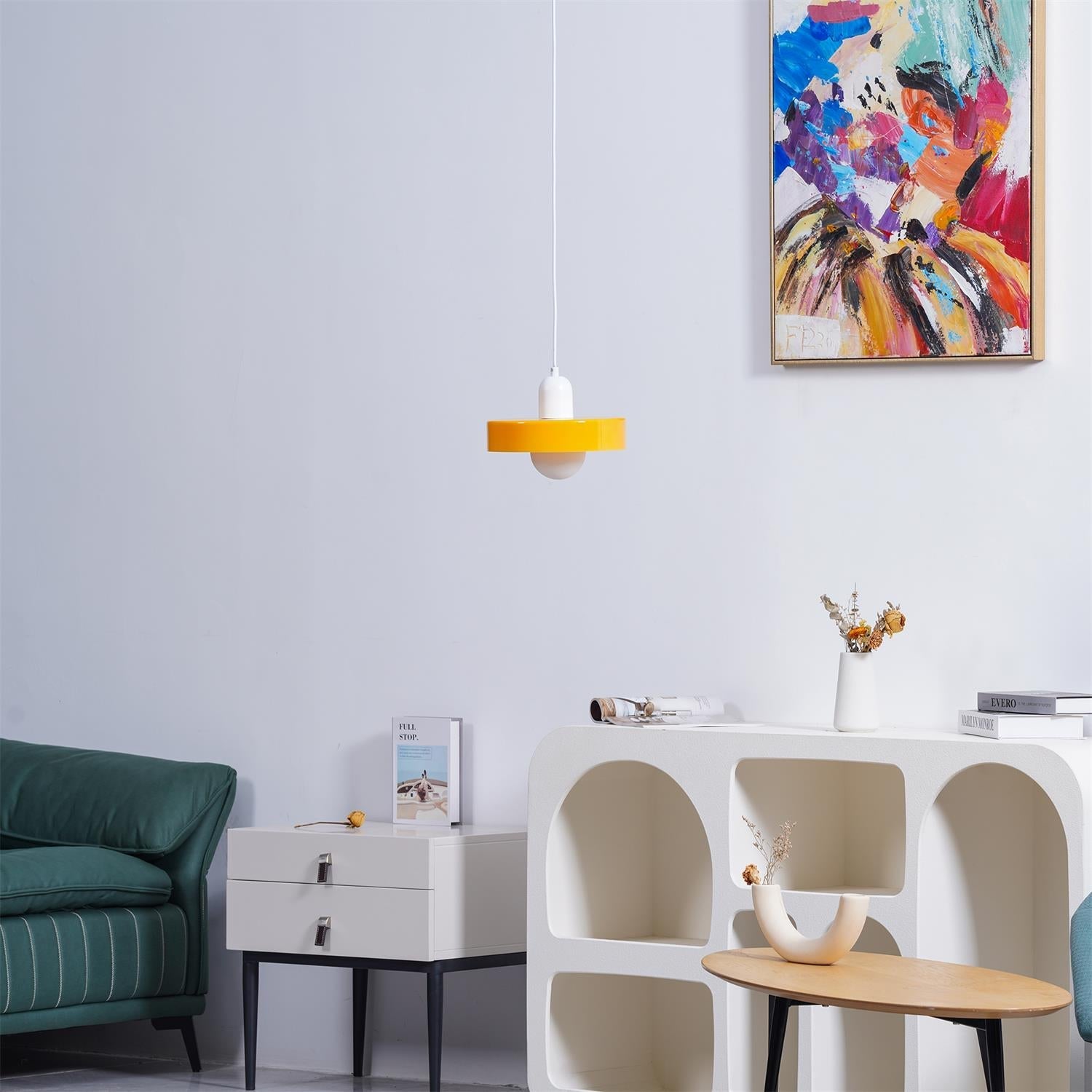 Jovial Minimalist Disc Orb Swag Glass Pendant Lights Plug-in - Letslighting