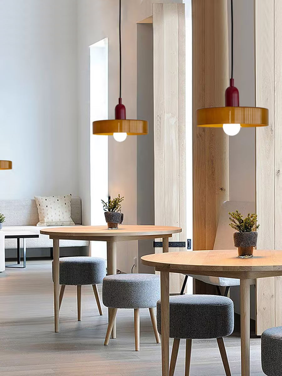 Ideal Modern Minimalist Disc Orb Glass Pendant Light - Letslighting