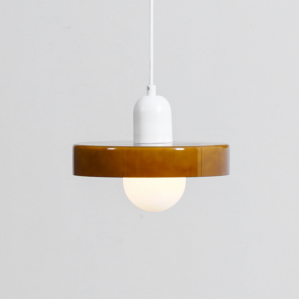 Ideal Modern Minimalist Disc Orb Glass Pendant Light - Letslighting