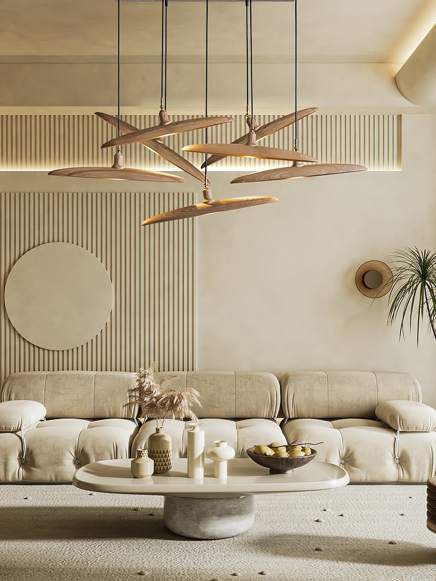 Zelirira Blade Wood Pendant Light - Letslighting