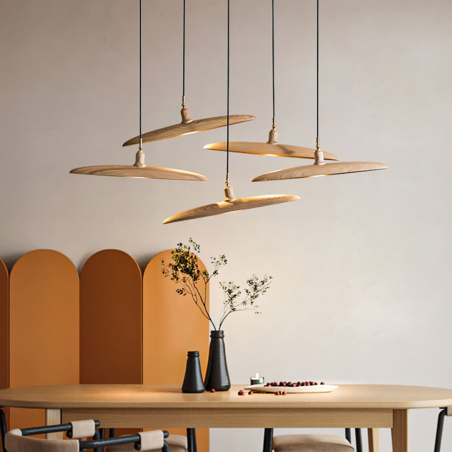 Zelirira Blade Wood Pendant Light - Letslighting