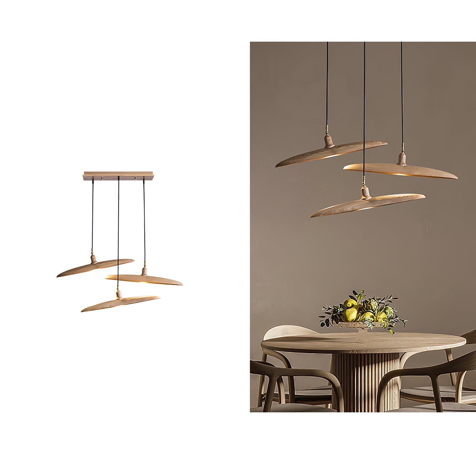 Zelirira Blade Wood Pendant Light - Letslighting