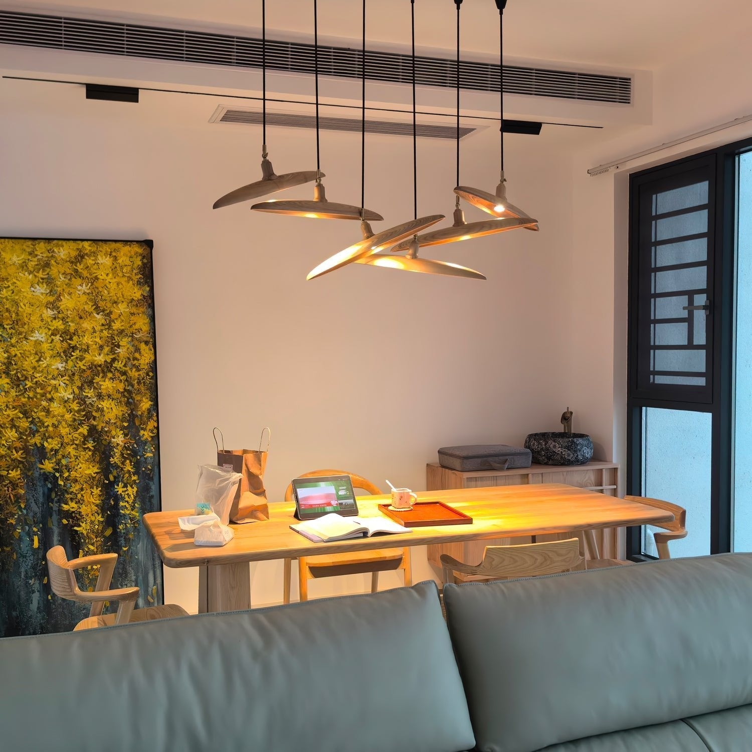 Zelirira Blade Wood Pendant Light - Letslighting