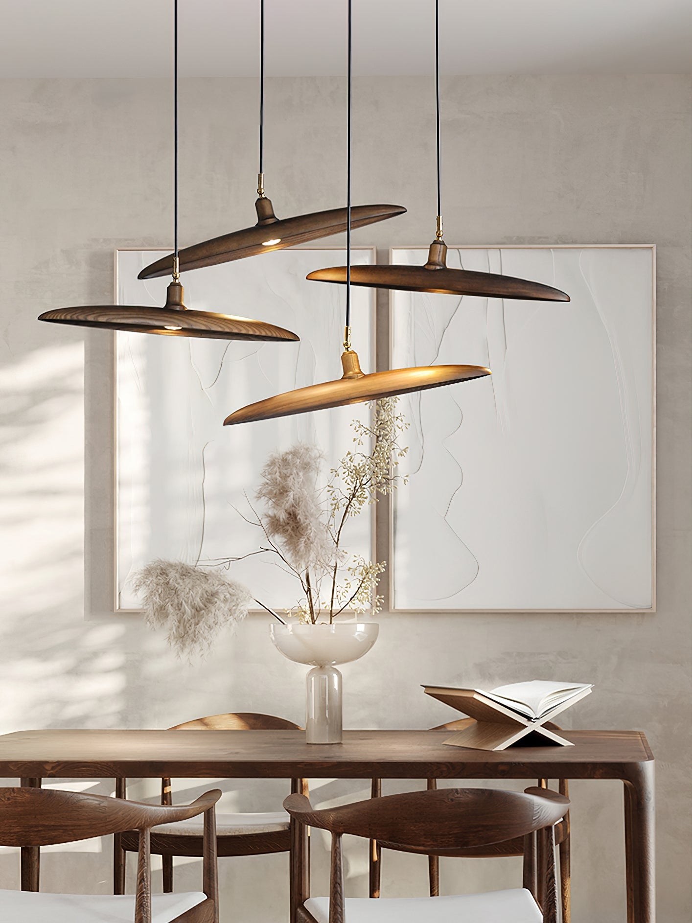 Zelirira Blade Wood Pendant Light - Letslighting