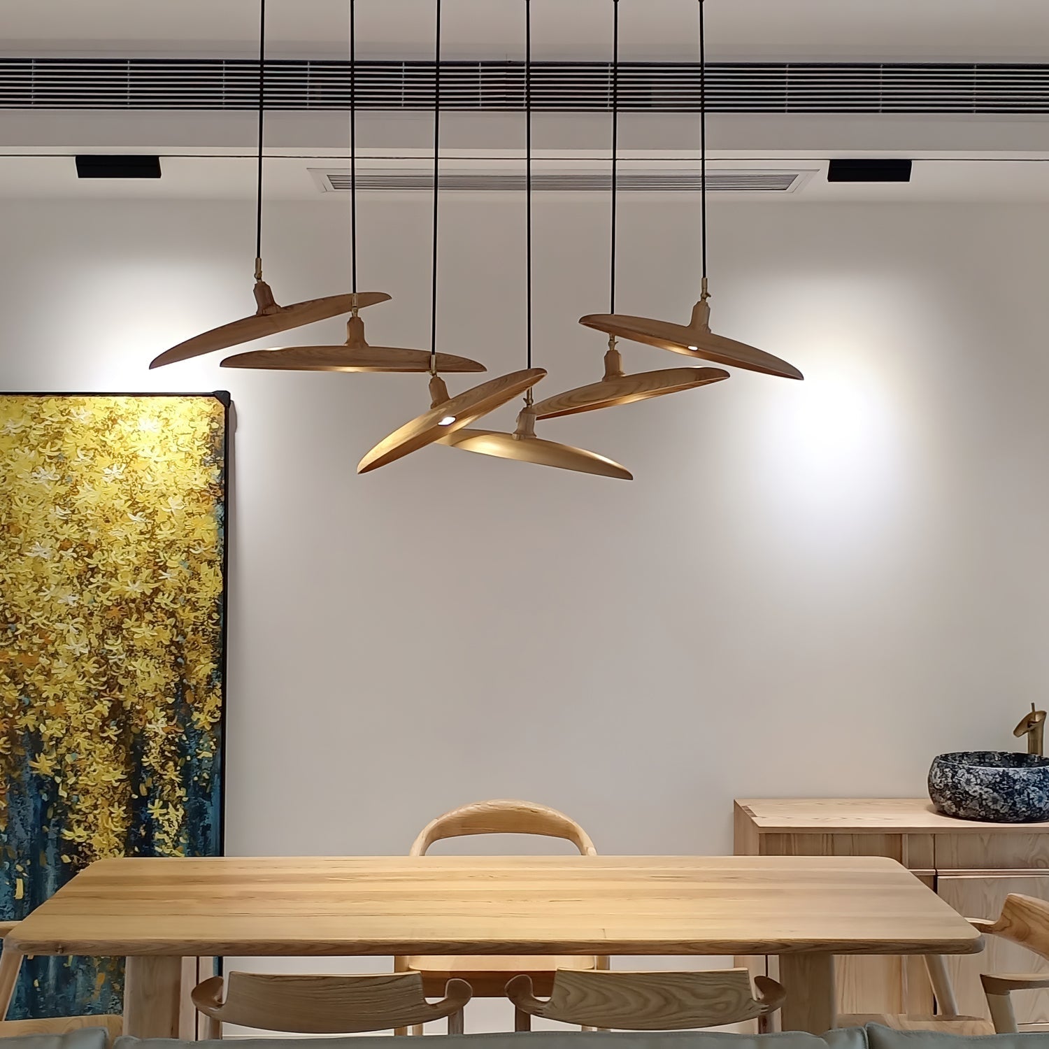 Zelirira Blade Wood Pendant Light - Letslighting