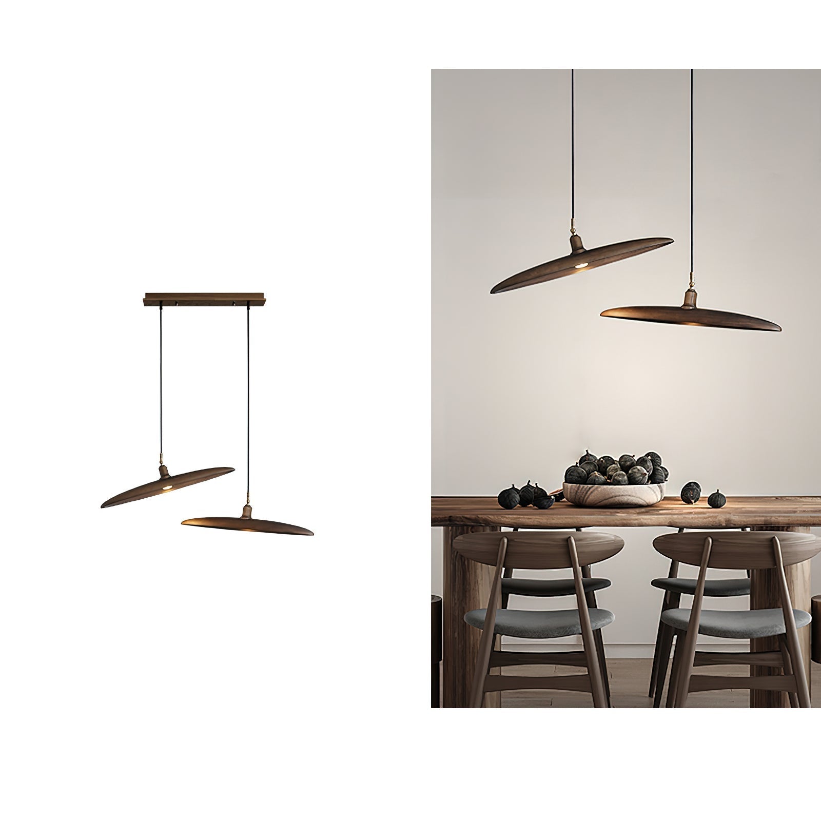 Zelirira Blade Wood Pendant Light - Letslighting