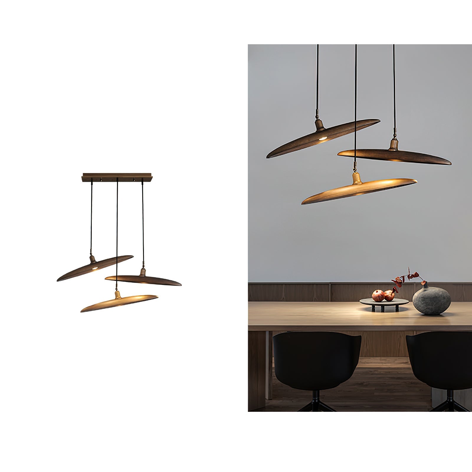 Zelirira Blade Wood Pendant Light - Letslighting